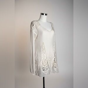 4 Love and Liberty Silk Lace Tunic Top Boho Festival Small Y2K